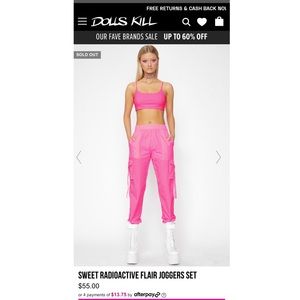 DOLLS KILL SWEET RADIOACTIVE FLAIR JOGGERS SET